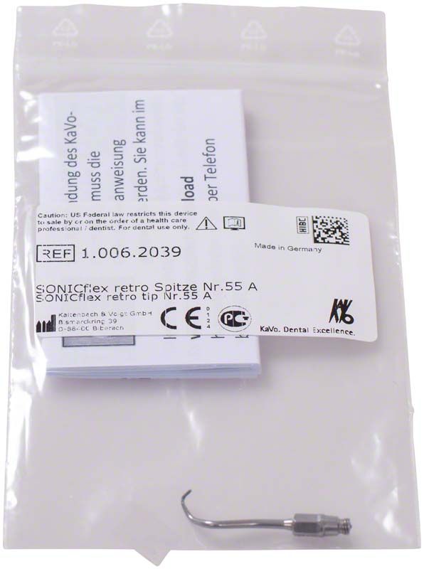 SONICflex retro Spitze Nr. 55A in steriler Verpackung mit Etikett.