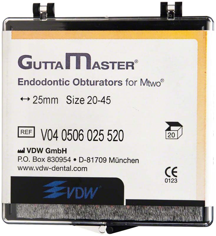 GuttaMaster Obturatoren für Endodontie, Größe 20-45, 20 Stück.