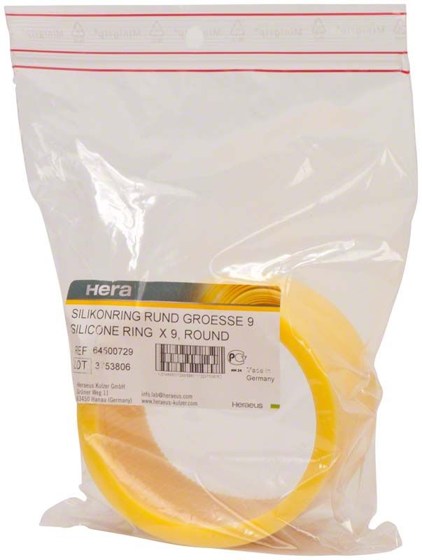 Silikonring rund Größe 9 in transparenter Verpackung.