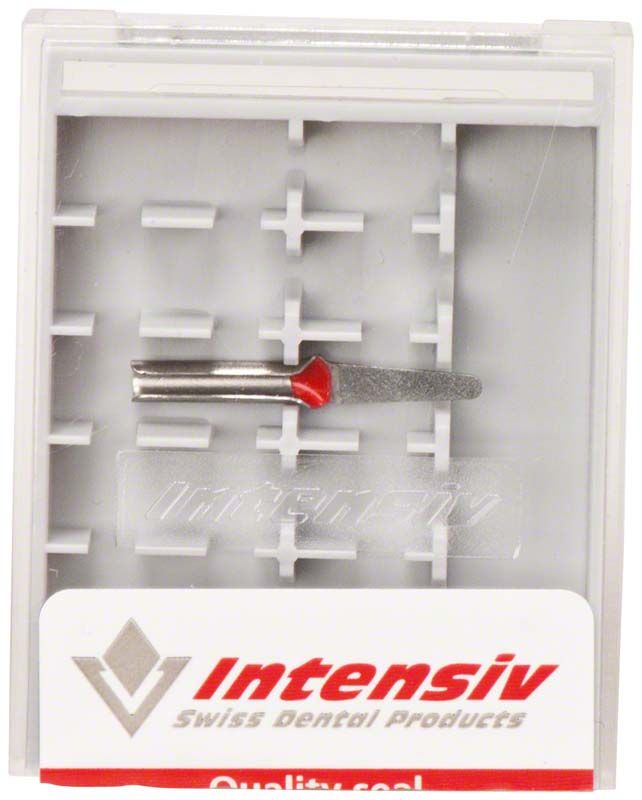 PROXOSHAPE PS2 40µm, einseitig diamantiertes Dentalschleifinstrument in Verpackung.