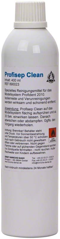 Profisep Clean 400 ml Flasche mit Anwendungshinweisen auf dem Etikett.