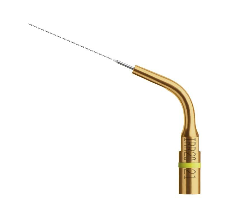 IRRI SAFE Instrument mit 20-21 mm Länge und gebogenem Griff.