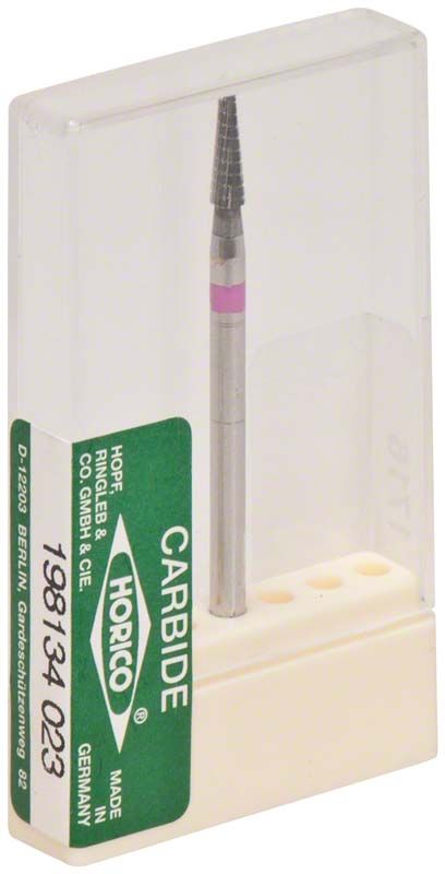 Hartmetallfräser Querhieb 198 134 023 in transparenter Verpackung.