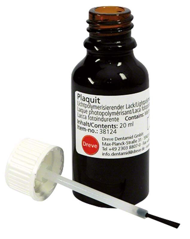 Plaquit 20ml Flasche mit Tropfverschluss und Etikettangaben.