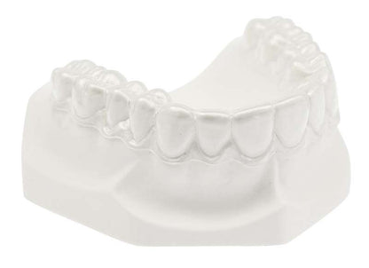 Modell von dentalen Aufbiss-Schienen aus DURAN® Folie.