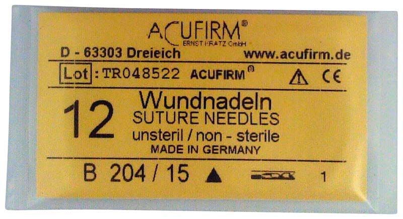 Wundnadeln 12 St. unsteril in Verpackung, Modell 204B/15.