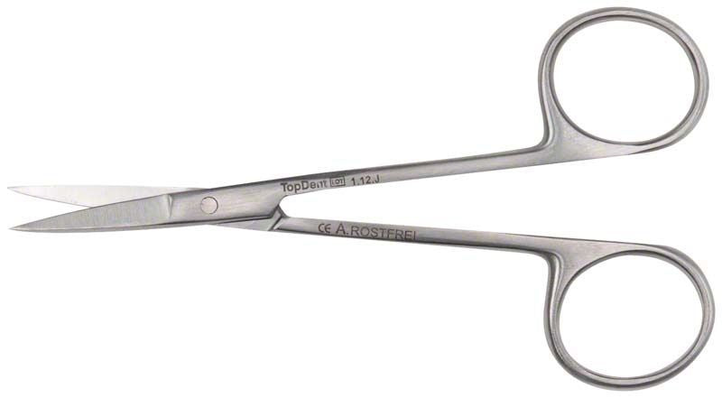 Gerade Folienschere von Kentzler-Kaschner Dental aus Edelstahl.