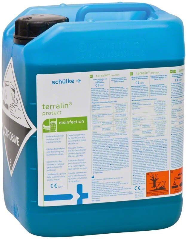 Terralin Protect Kanister 5 Liter mit Etikett und Produktinformationen.