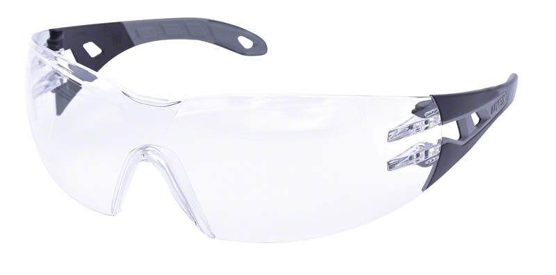 Hager iSpec X Fit Schutzbrille schwarz/anthrazit mit Panoramascheibe.