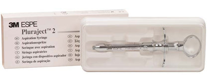 Pluraject 2 Aspirationsspritze in Verpackung mit Sichtfenster.