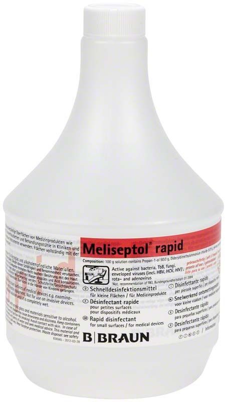 Meliseptol Rapid 1 Liter Sprühflasche zur Flächendesinfektion.