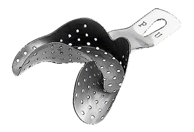 Abdrucklöffel EHRICKE gelocht für partiell bezahnten Unterkiefer, rostfreier Stahl.