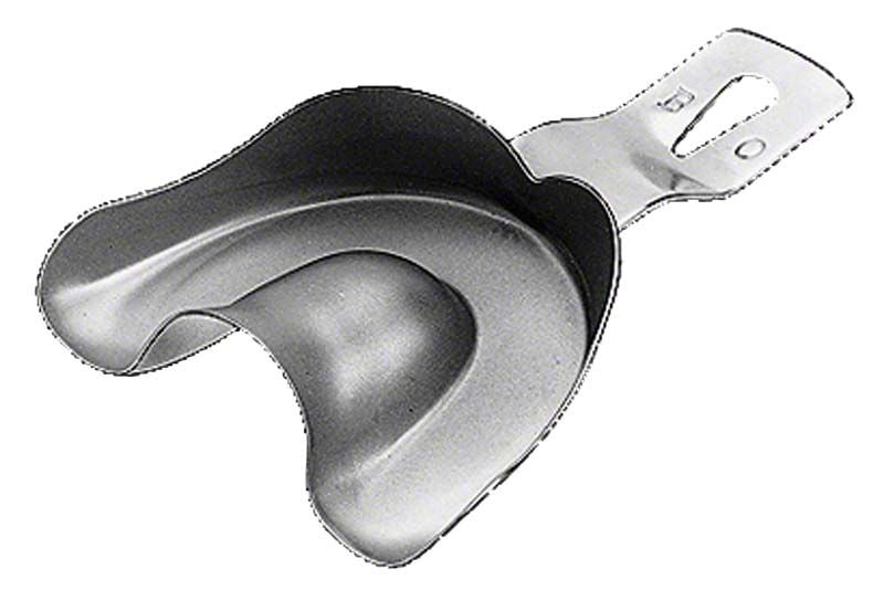 Abdrucklöffel EHRICKE ungelocht bezahnter OK aus rostfreiem Metall.