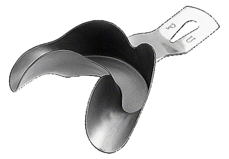 Abdrucklöffel EHRICKE ungelocht aus Edelstahl für Unterkieferabdrücke.