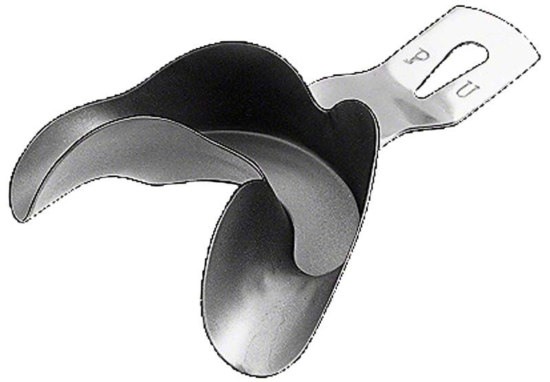 Abdrucklöffel aus Edelstahl für präzise dental Abdrücke, ungelocht.