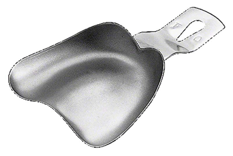 Abformlöffel aus Edelstahl für präzise zahnmedizinische Abdrücke.