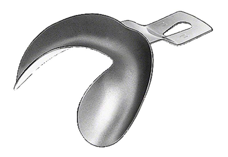 Abdrucklöffel EHRICKE ungelocht aus Edelstahl für dentalen Einsatz