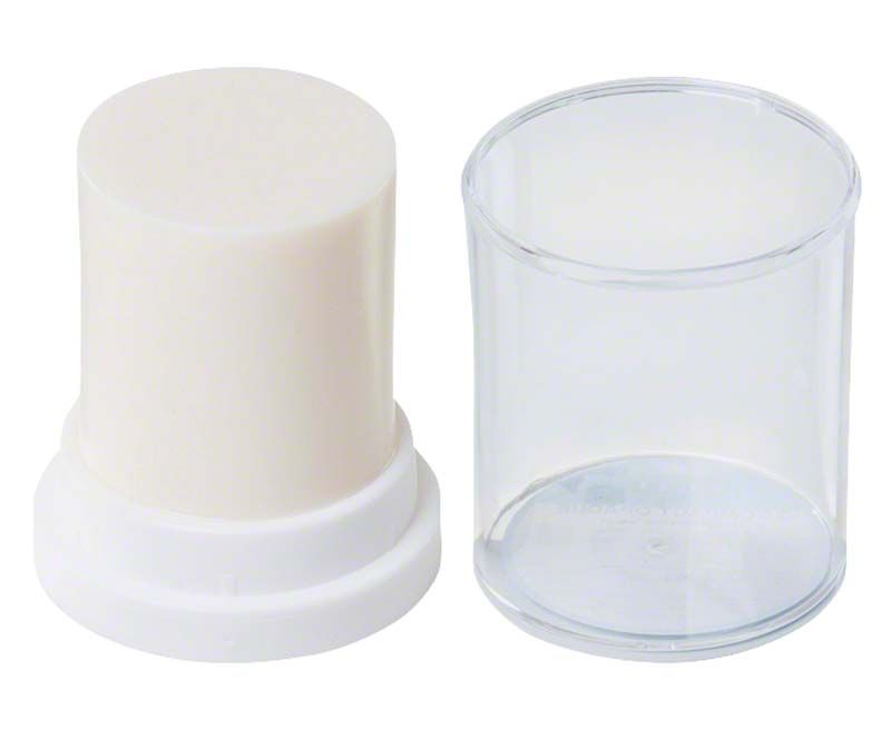 Modellierwachs Zylinder 45 g weiß mit transparenter Schutzkappe.