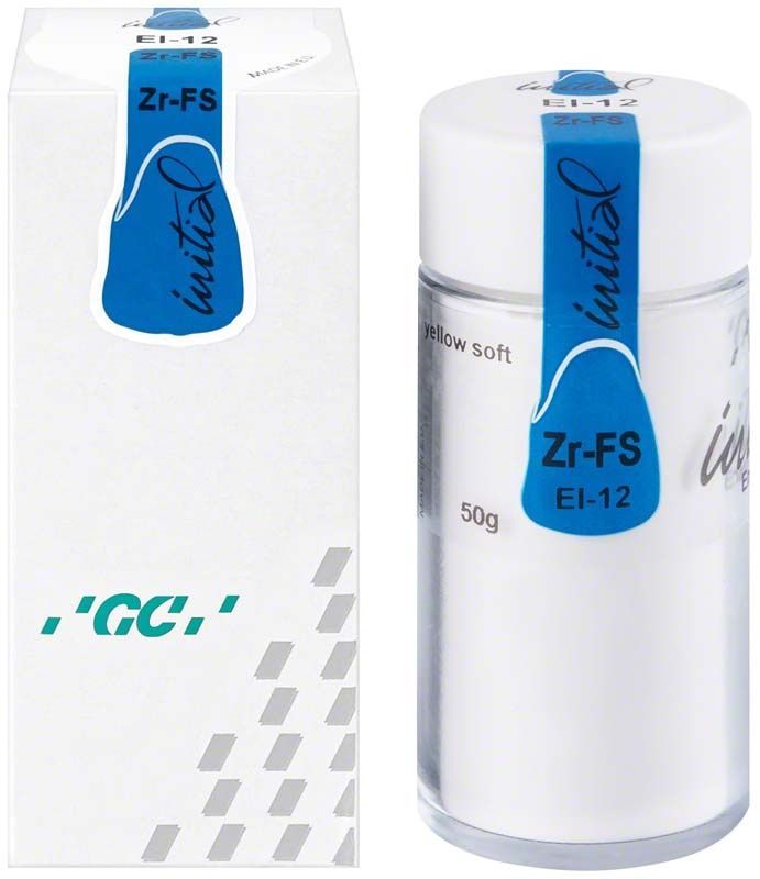 GC Initial Zr-FS Enamel Intensive 50g, Verpackung und Flasche.