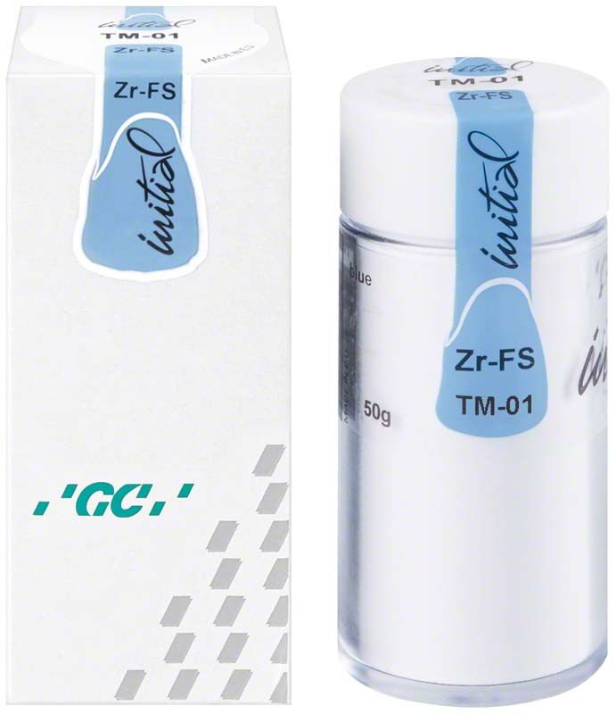 GC Initial Zr-FS Translucent Modifier 50g, Verpackung und Behälteransicht.
