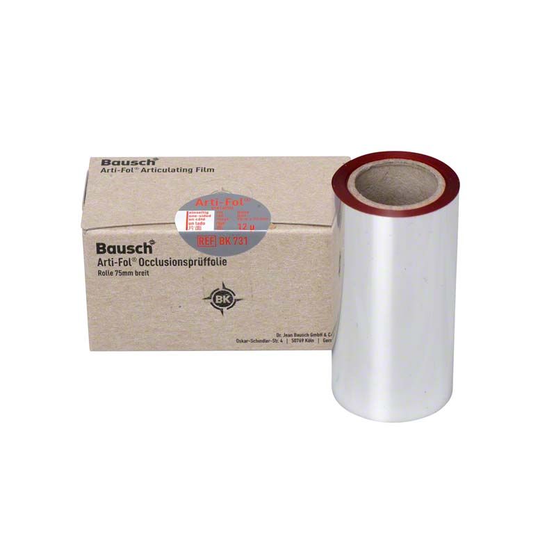 Arti-Fol® Occlusionsprüffolie, 75mm breit, 20m Rolle in Rot.