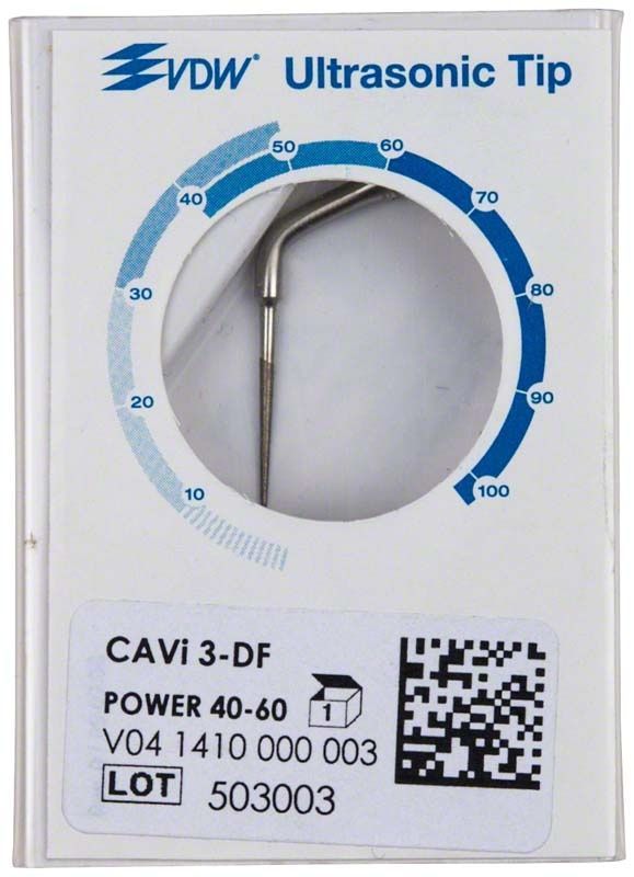 Endo Ultraschallansatz CAVI 3-DF von VDW in Verpackung.