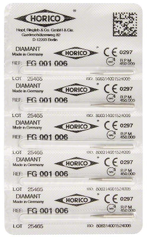 Verpackung von Diamant FG 001 006 mit CE-Kennzeichnung und Herstellerangaben.
