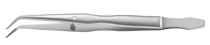 Zahnpinzette LiquidSteel® COLLEGE aus rostfreiem Stahl mit geriffeltem Griff.