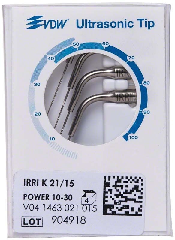 Endo Ultraschallansätze IRRI K 21mm Iso 15 in Verpackung.