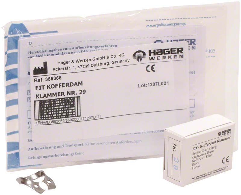 Image of Fit-Kofferdam® Prämolarenklammer Nr. 29 flügellos