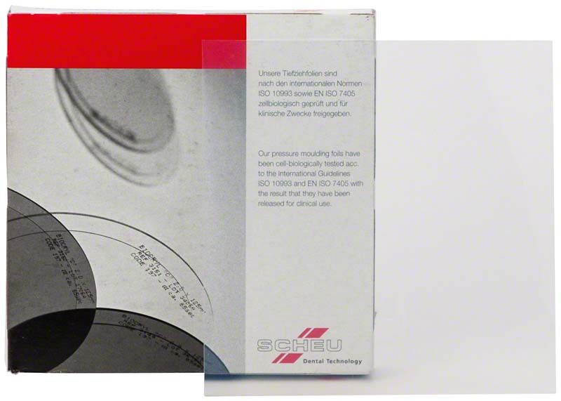 Zähelastische Dentalfolie COPYPLAST® 10er 0,5mm für provisorische Kronen.