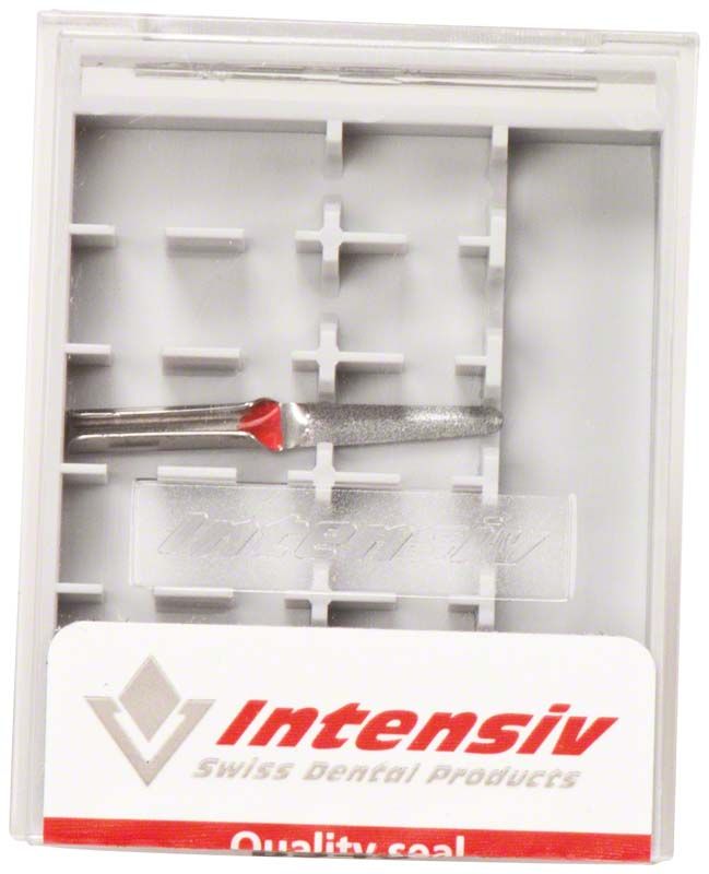 Bevelshape Feile einseitig diamantiert in geöffneter Verpackung.