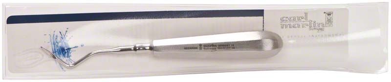 Wurzelrestentferner HEIDBRINK, gewinkelt, in transparenter Verpackung.