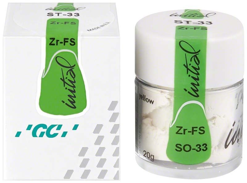 GC Initial Zr-FS Shoulder Transparent ST-33 in 20g Verpackung.