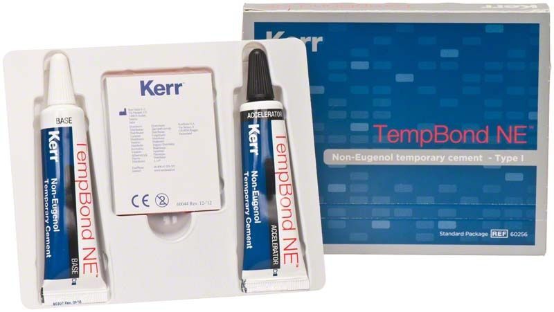 TempBond NE Tuben und Verpackung für temporären Zinkoxidzement, eugenolfrei.