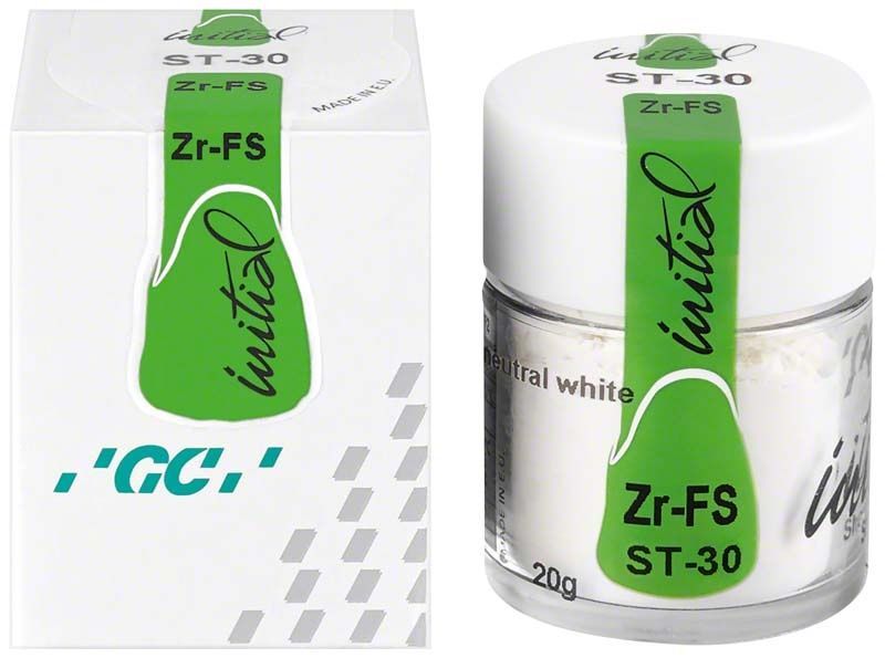 Glasbehälter mit GC Initial Zr-FS Shoulder Transparent 20g, ST-30.