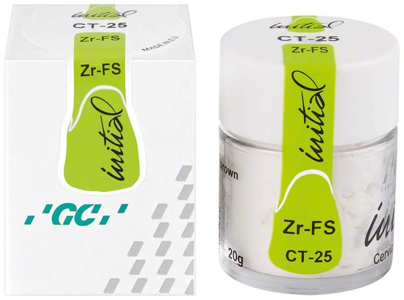 GC Initial Zr-FS Cervical Translucent 20g CT-25 Verpackung und Behälter.