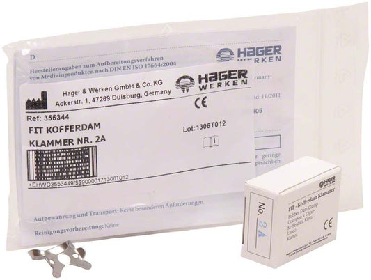 Image of Fit-Kofferdam® Prämolarenklammer Nr. 2A mit Flügeln