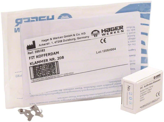 Image of Fit-Kofferdam® Prämolarenklammer Nr. 208 mit Flügeln