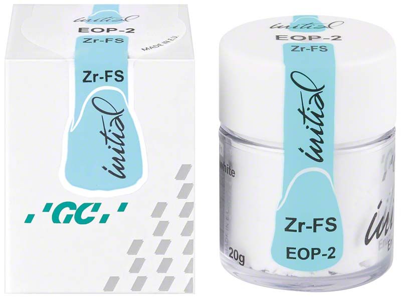 GC Initial Zr-FS Emaille Opal 20g EOP2 in Verpackung und Glas.