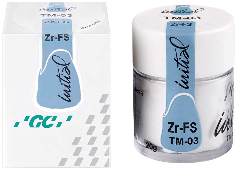 GC Initial Zr-FS Translucent Modifier 20g, Verpackung und Dose sichtbar.