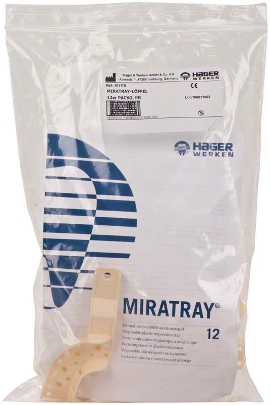 Miratray® Partiell 12er rechts PR Abformlöffel in Kunststoffverpackung.