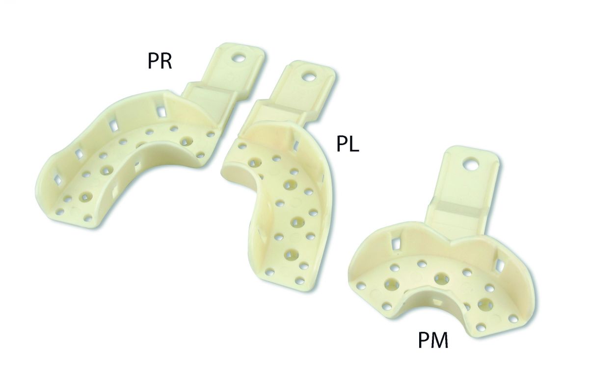 Partieller Abformlöffel Miratray® Partiell 12er rechts PR mit Löchern für Abdruckmaterial.