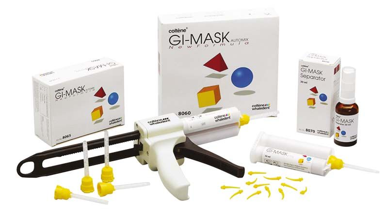 Gi-Mask Automix Starter Kit mit Mischpistole, Kartuschen und Zubehör.
