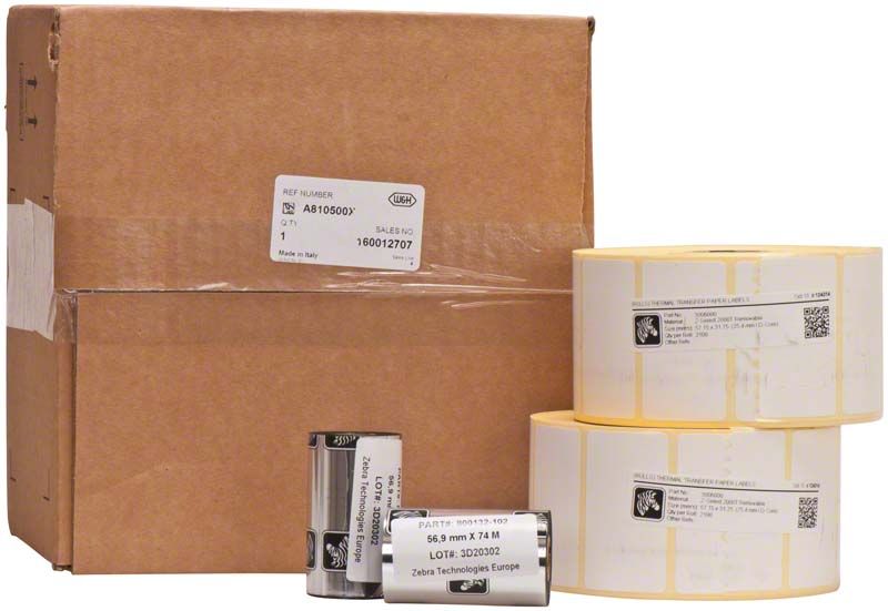 LisaSafe 2x2100 Etiketten für Lisa 300/500 Sterilisatoren vor Verpackung.