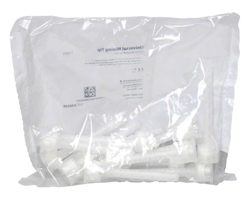 Transparente Verpackung mit Universalmischdüsen für GI-MASK Automix Refill Kit.