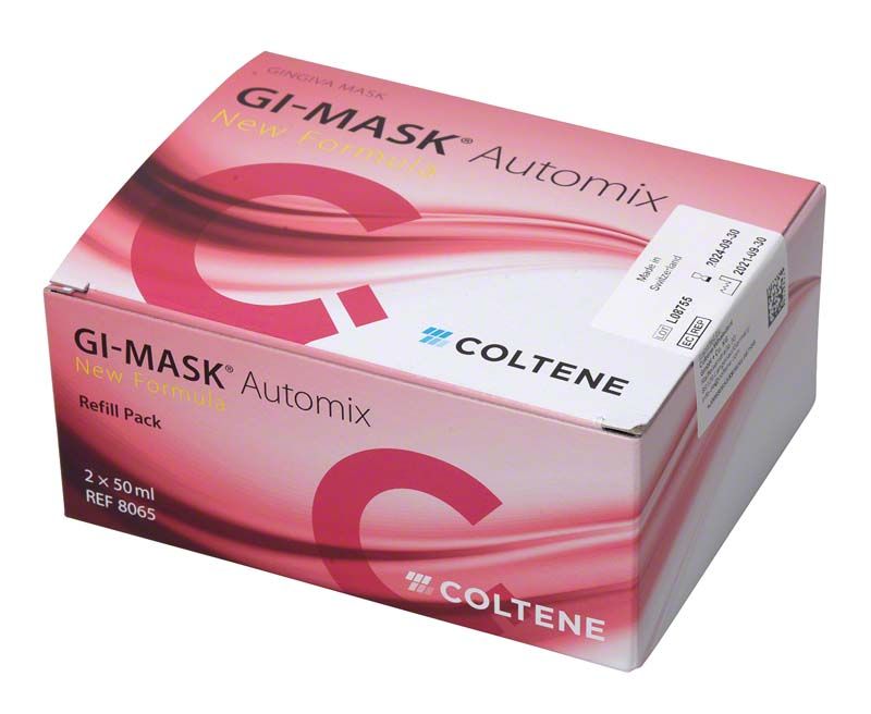 Gi-Mask Automix Refill Pack von Coltene in rosa Verpackung.