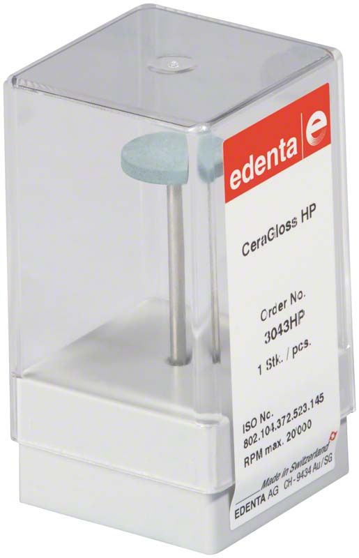 Blaues CeraGloss Rad HP in transparenter Verpackung mit Etikett.