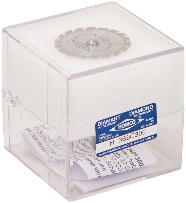 Diamantscheibe H 365C 300 in transparenter Verpackung mit Produktetikett.