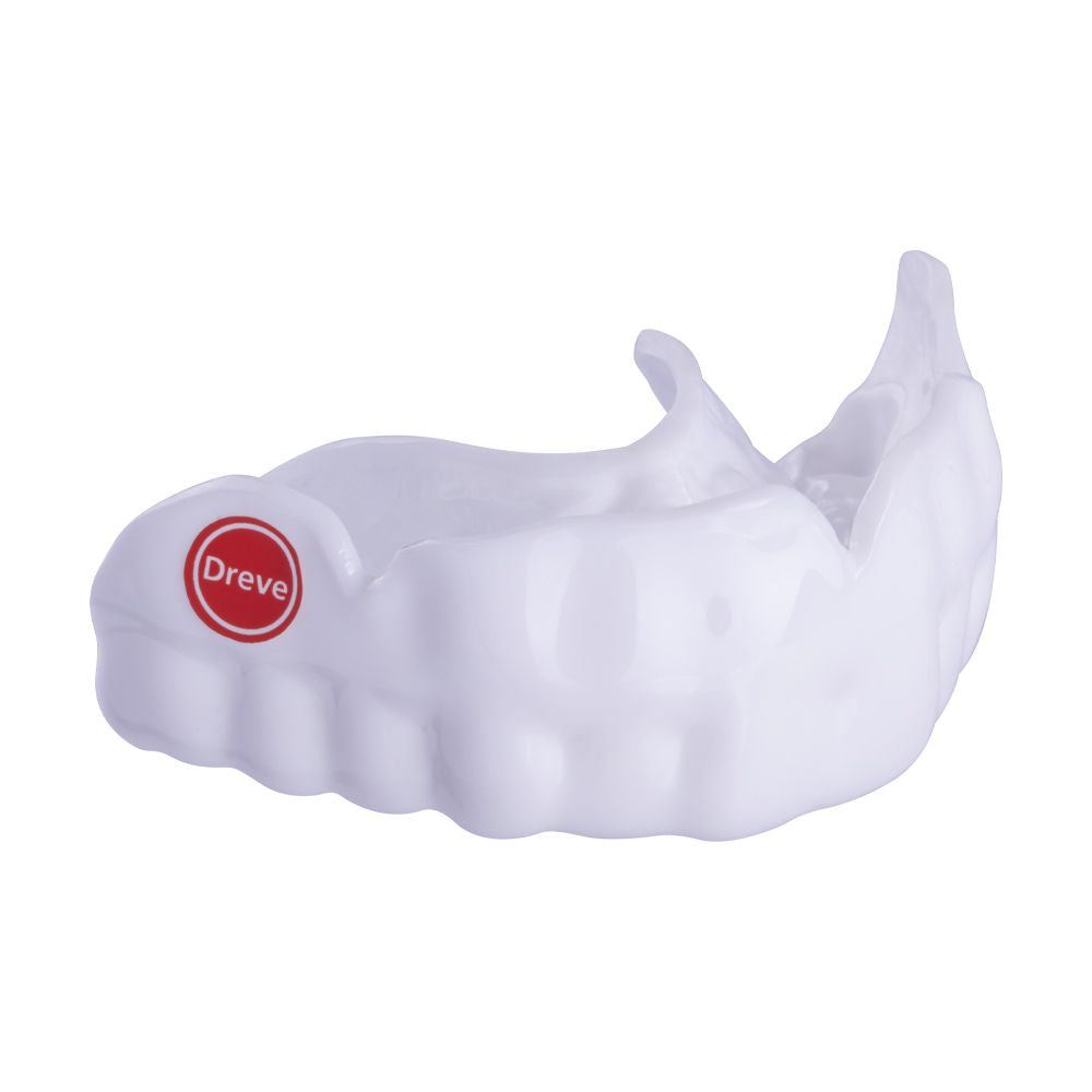 Zahnaufhellungsschiene Drufosoft®colour 120x3mm weiß mit Dreve-Logo.
